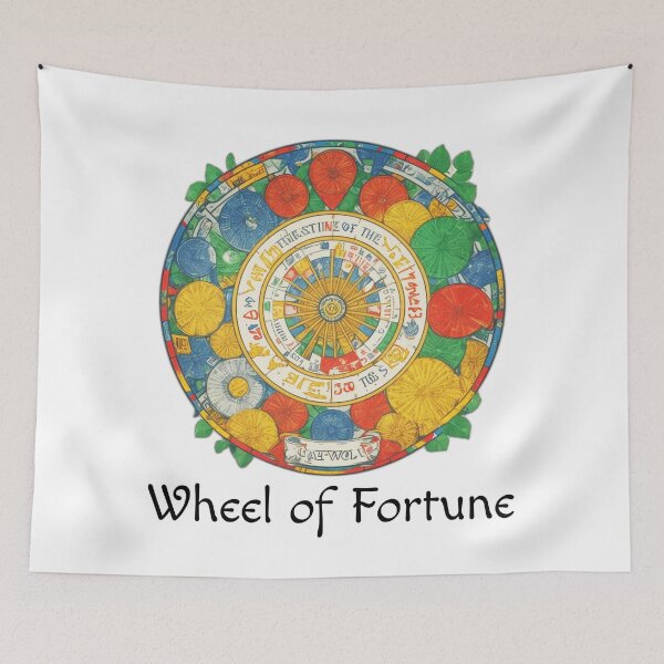 Item preview, Major Arcana Wheel of Fortune and Floral Setup - Good Luck Symbol designed and sold by Pixel Waite.