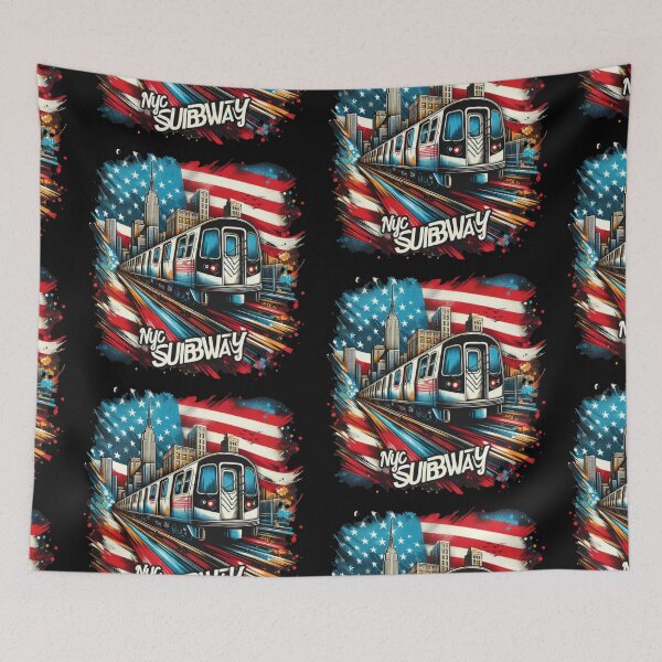 Item preview, New York Subway Christmas NYC Subway Train designed and sold by MayaDelaye.