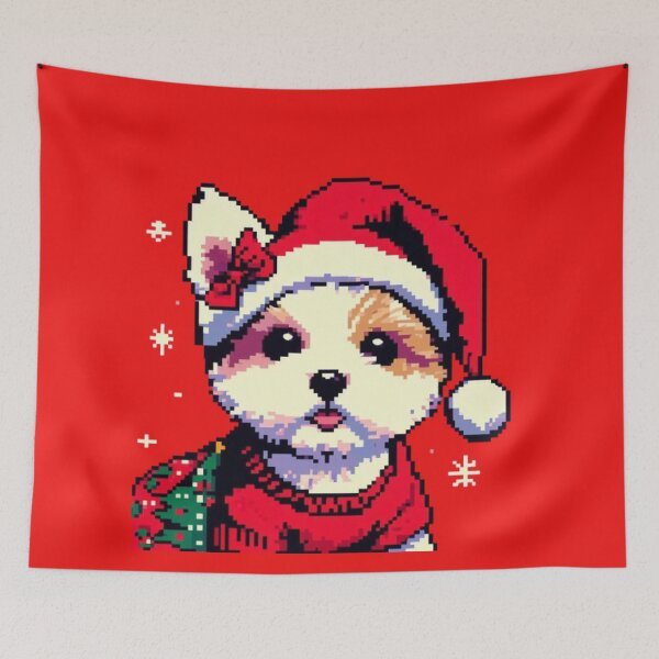 Item preview, Small Dogi Christmas Pixel Art designed and sold by PaulBlueShop.