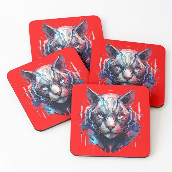 Item preview, Red Futuristic Lynx 1 designed and sold by Ranekverse.
