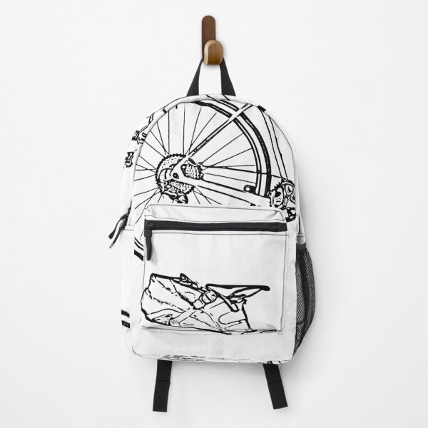 Item preview, Bikepacking Line Drawing (black) designed and sold by bonk-cycling.