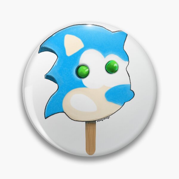 Item preview, cursed blue hedgehog meme popsicle on white designed and sold by Mongmongiarts.