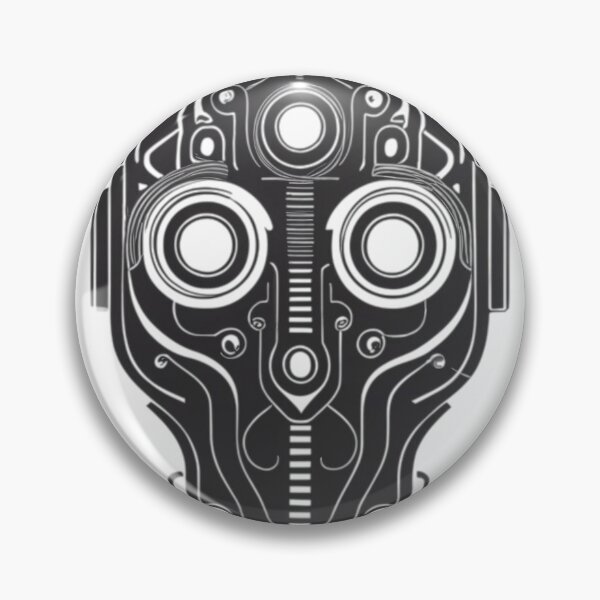 Item preview, Futuristic Robotics: Intricate Black & White Designs designed and sold by COPYCRAVE.