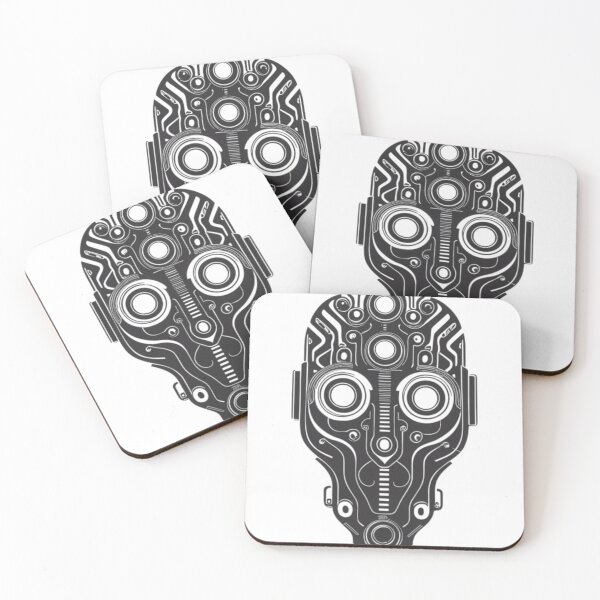 Item preview, Futuristic Robotics: Intricate Black & White Designs designed and sold by COPYCRAVE.