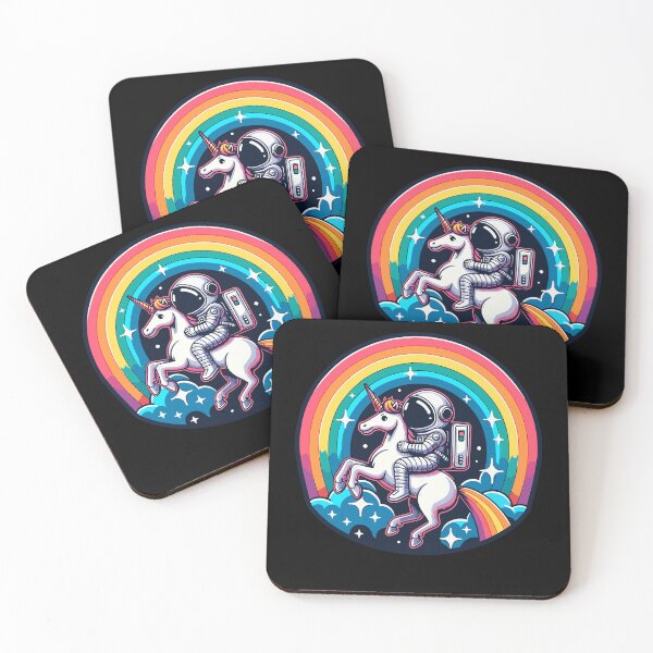 Item preview, Space Astronaut Riding Rainbow Unicorn,Aesthetic Galaxy Universe Astronaut  designed and sold by CozyPuffs.