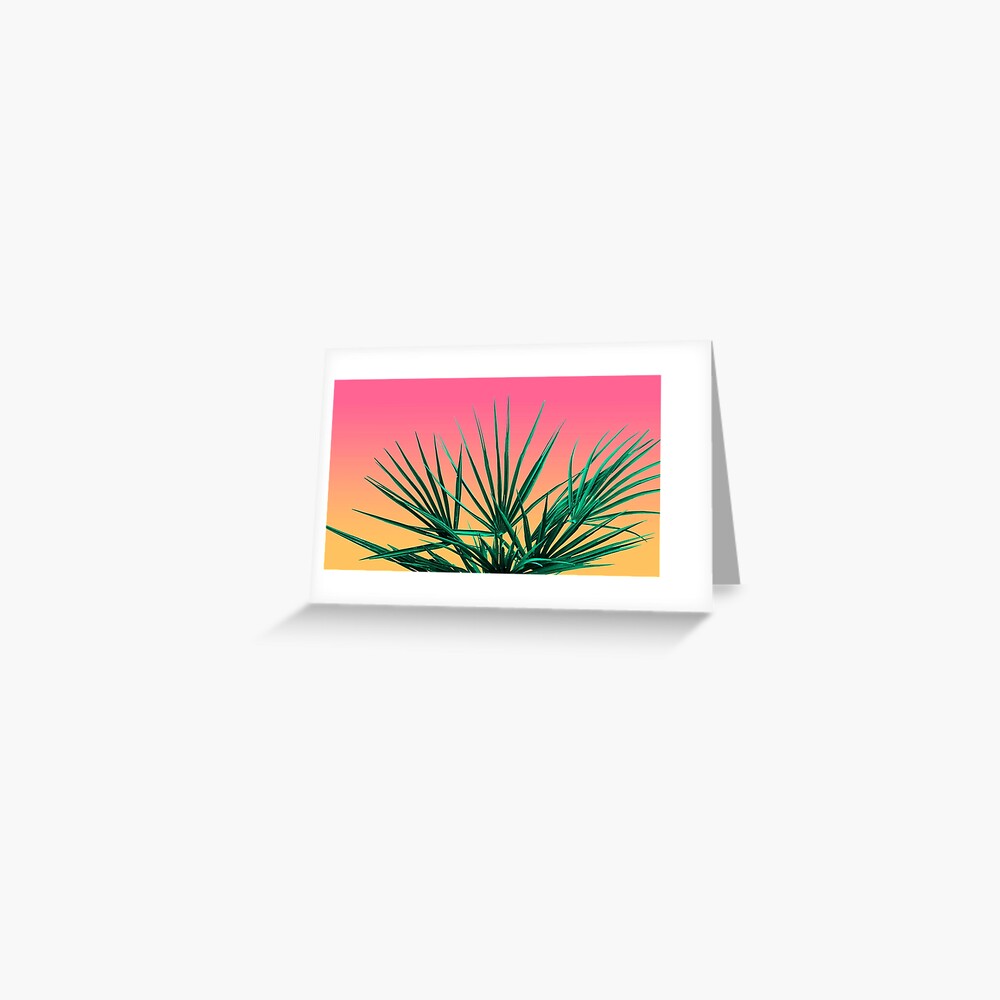 Vaporwave Palm Life - Miami Sunset Greeting Card