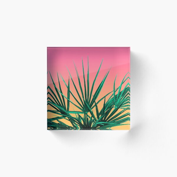 Aperçu de l'œuvre Vie de Palm Vaporwave - Miami Sunset créée et vendue par Jennifer Walsh Design.