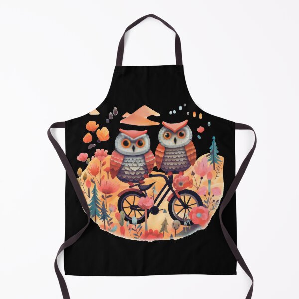 Item preview, Funny owls as abstract mountain bikers designed and sold by WallGemsArt.