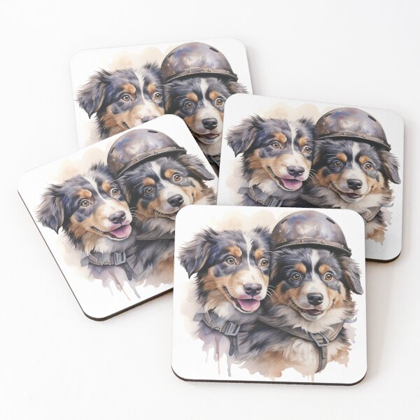 Artikelvorschau, Niedlicher Australian Shepherd-Welpe // Niedliches Welpen-Design // Niedliche Welpen-Haustier-Bandanas, Australian Shepherd-Welpen-Hundematten, Welpe-süßes Hunde-Poster entworfen und verkauft von SMARTKIT DESIGNAGENCY.