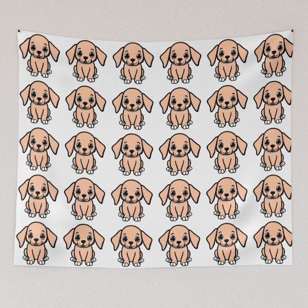 Item preview, cute brown puppy dog designed and sold by GodsOfArt.