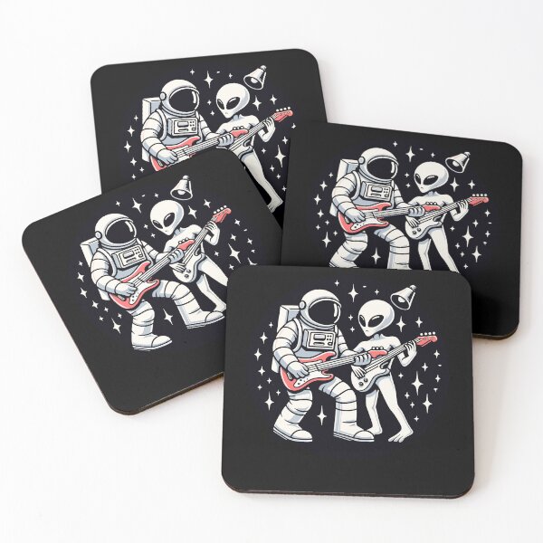 Item preview, Space Astronaut Playing Guitar With Alien,Aesthetic Galaxy Universe Astronaut designed and sold by CozyPuffs.