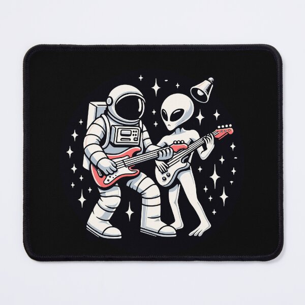 Item preview, Space Astronaut Playing Guitar With Alien,Aesthetic Galaxy Universe Astronaut designed and sold by CozyPuffs.