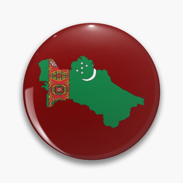 Item preview, Turkmenistan country shape flag designed and sold by Rachael Taylor.
