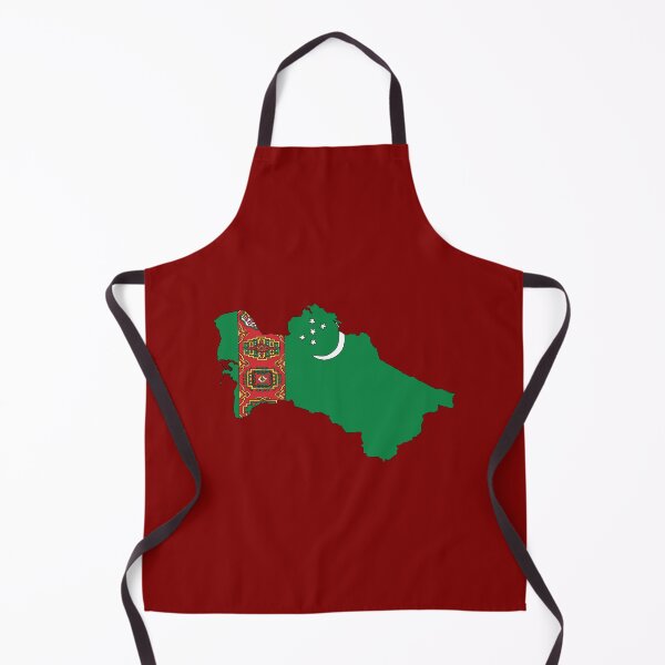 Item preview, Turkmenistan country shape flag designed and sold by Rachael Taylor.