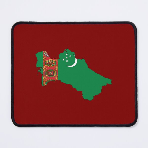 Item preview, Turkmenistan country shape flag designed and sold by Rachael Taylor.