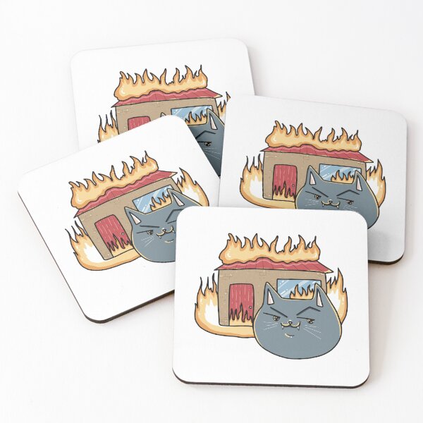 Item preview, Smiling Cat Burns House designed and sold by Julia Sol.