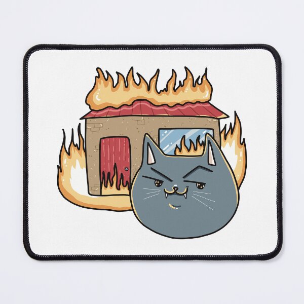 Item preview, Smiling Cat Burns House designed and sold by Julia Sol.