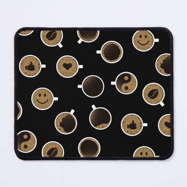 Item preview, Pattern of coffee cups with foam of different shapes designed and sold by NataliaVVV.