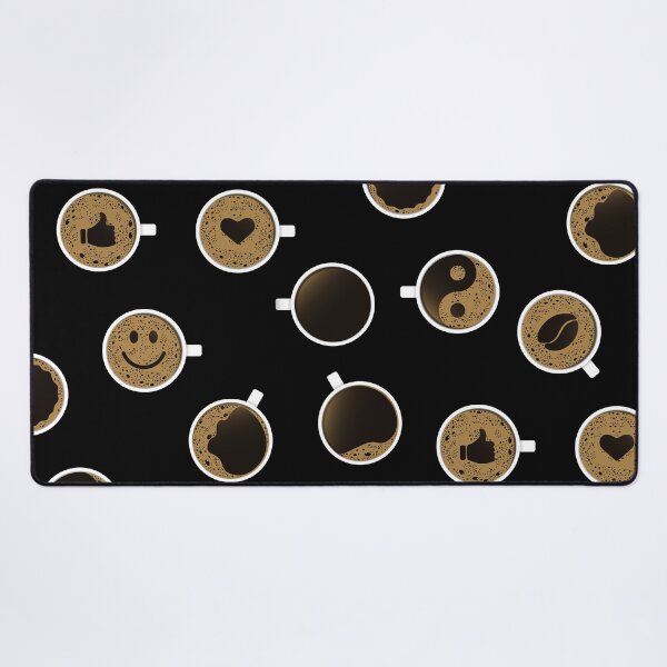 Item preview, Pattern of coffee cups with foam of different shapes designed and sold by NataliaVVV.