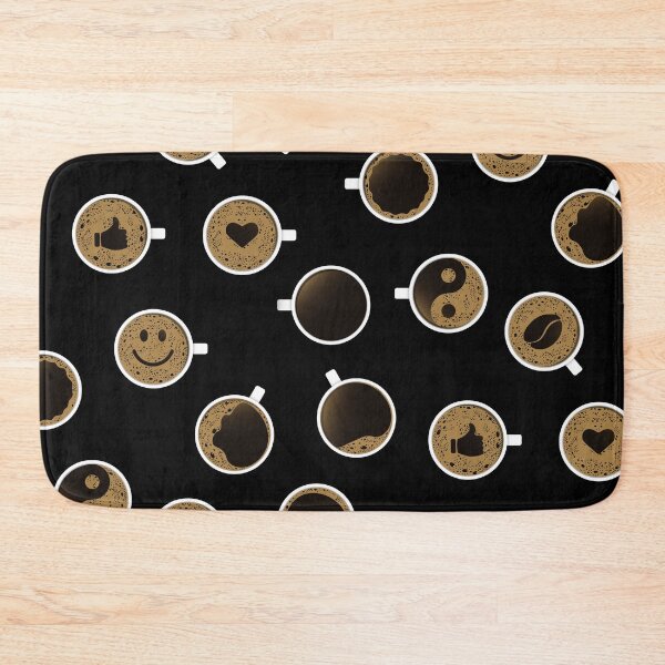 Item preview, Pattern of coffee cups with foam of different shapes designed and sold by NataliaVVV.