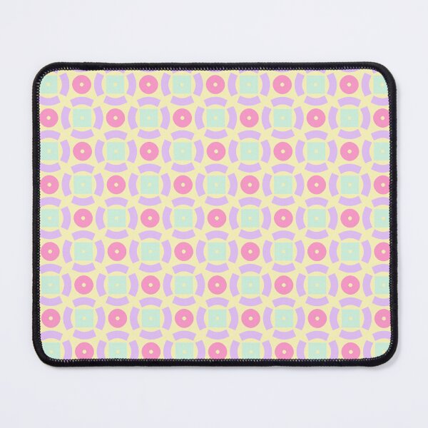 Item preview, Pale Pink Lavender Green Circle Square Ring Dots Soft Spring Cheerful Easter Eggs Flowery Pattern designed and sold by PenguinForests.