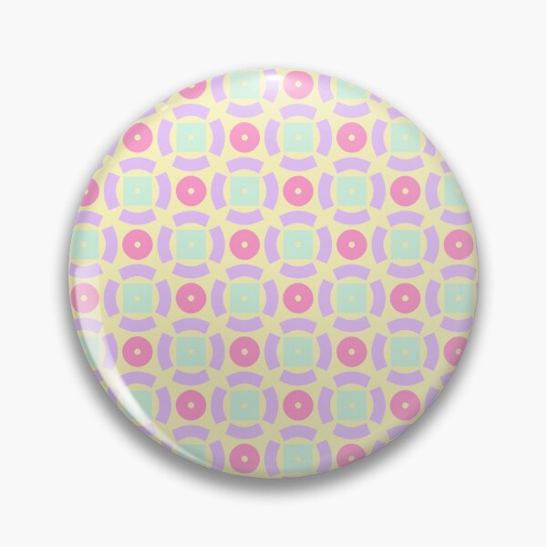 Item preview, Pale Pink Lavender Green Circle Square Ring Dots Soft Spring Cheerful Easter Eggs Flowery Pattern designed and sold by PenguinForests.