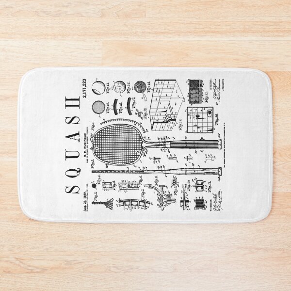 Item preview, Squash Player Ball Court Racket Sports Vintage Patent Print designed and sold by GrandeDuc.