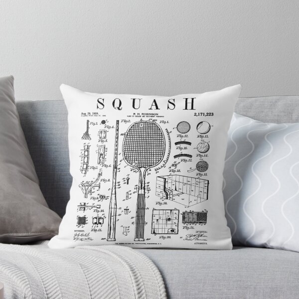 Item preview, Squash Player Ball Court Racket Sports Vintage Patent Print designed and sold by GrandeDuc.