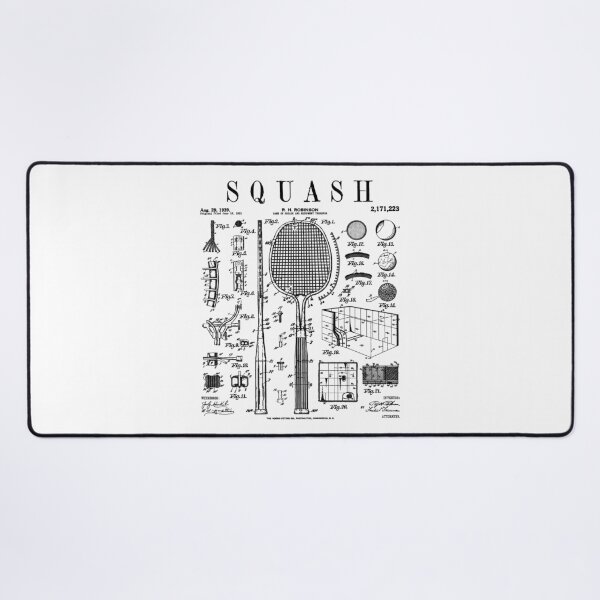 Item preview, Squash Player Ball Court Racket Sports Vintage Patent Print designed and sold by GrandeDuc.