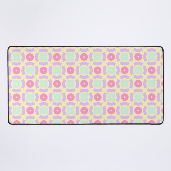 Item preview, Pale Pink Lavender Green Circle Square Ring Dots Soft Spring Cheerful Easter Eggs Flowery Pattern designed and sold by PenguinForests.