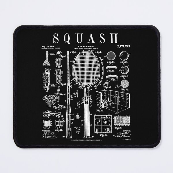 Item preview, Squash Player Ball Court Racket Sports Vintage Patent Print designed and sold by GrandeDuc.