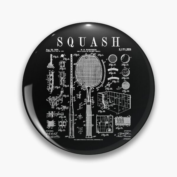Item preview, Squash Player Ball Court Racket Sports Vintage Patent Print designed and sold by GrandeDuc.
