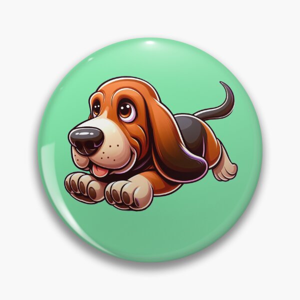 Artikelvorschau, Basset Hound-Cartoon entworfen und verkauft von Kat-su.