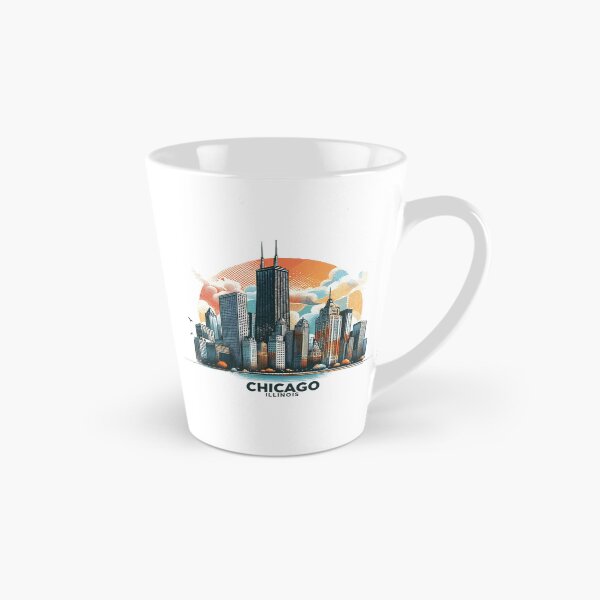 Item preview, CHICAGO ILLINOIS Watercolor Illustration designed and sold by PaintMeWorld.