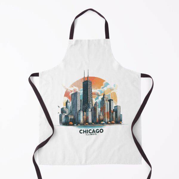 Item preview, CHICAGO ILLINOIS Watercolor Illustration designed and sold by PaintMeWorld.