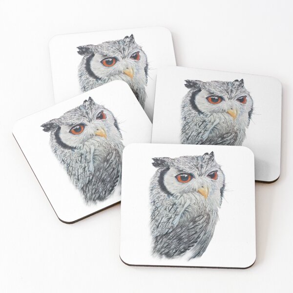Item preview, African White Faced Owl Watercolour designed and sold by Black-Vulture.