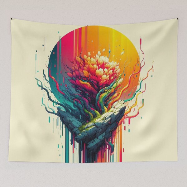 Item preview,  Blooming Resilience: A Surreal Floral Portrait designed and sold by Rafal Saluszewski.