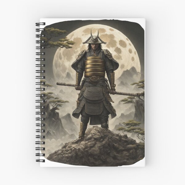 Item preview, Samurai in front of the moon designed and sold by Toms Tee.