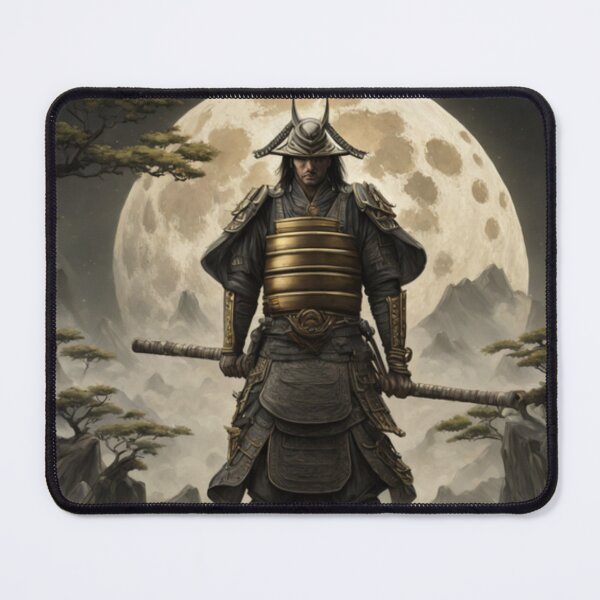 Item preview, Samurai in front of the moon designed and sold by Toms Tee.