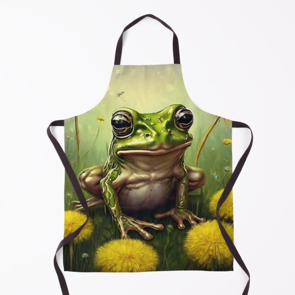 Item preview, Frog and Yellow Dandelions designed and sold by ArtsOfBats.