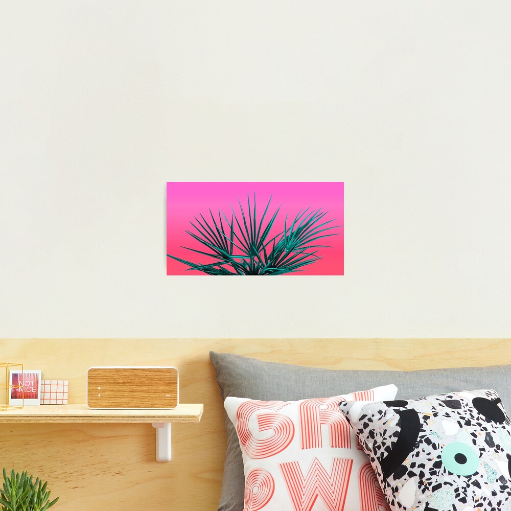 Pink Palm Life - Miami Vaporwave Photographic Print