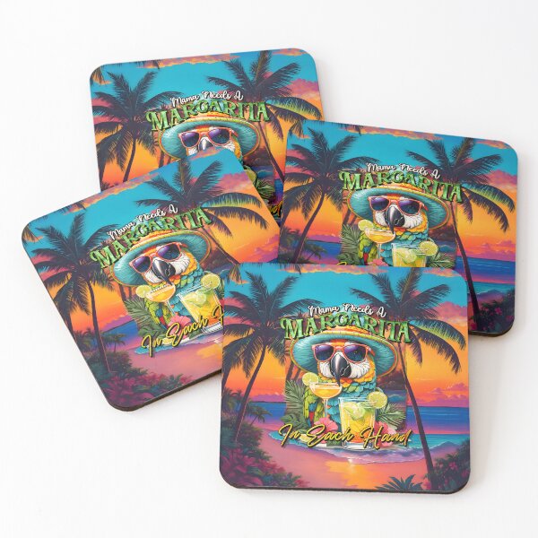 Item preview, Mama Needs a Margarita In Each Hands: A Tropical Parrot Escape with Double Delight Sunset designed and sold by MindWave THC.
