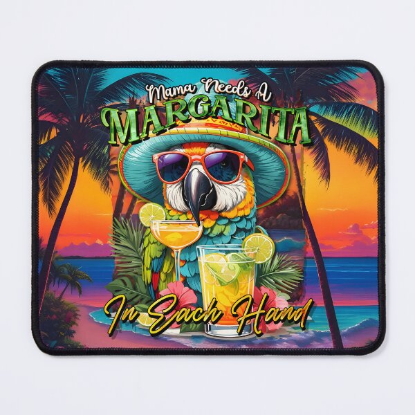 Item preview, Mama Needs a Margarita In Each Hands: A Tropical Parrot Escape with Double Delight Sunset designed and sold by MindWave THC.