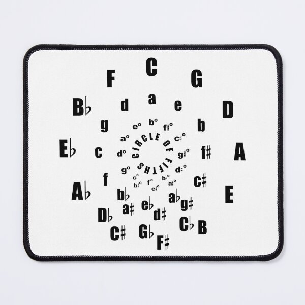 Item preview, Simple Black and White Circle of Fifths Chart designed and sold by lovemusicshop.