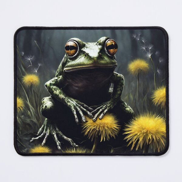Item preview, Frog and Dandelions Dark designed and sold by ArtsOfBats.