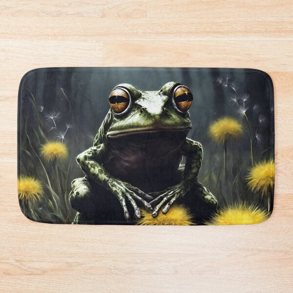 Item preview, Frog and Dandelions Dark designed and sold by ArtsOfBats.