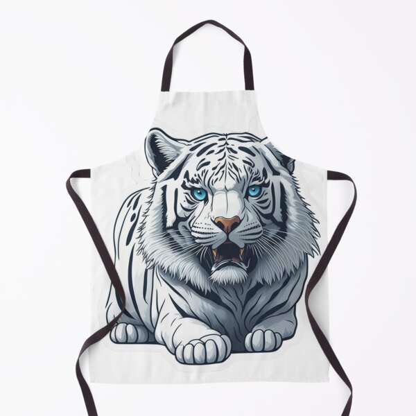 Item preview, Vermeer's Whiskers: Cute White Tiger Sticker in 12K HD designed and sold by iqenadak.