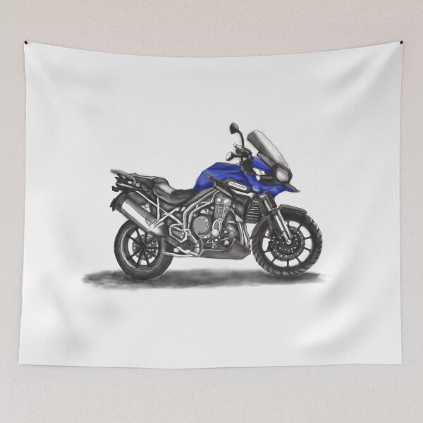 Item preview, Drawing of Vintage Classic Motorbike Tiger Explorer  designed and sold by GaalArt.