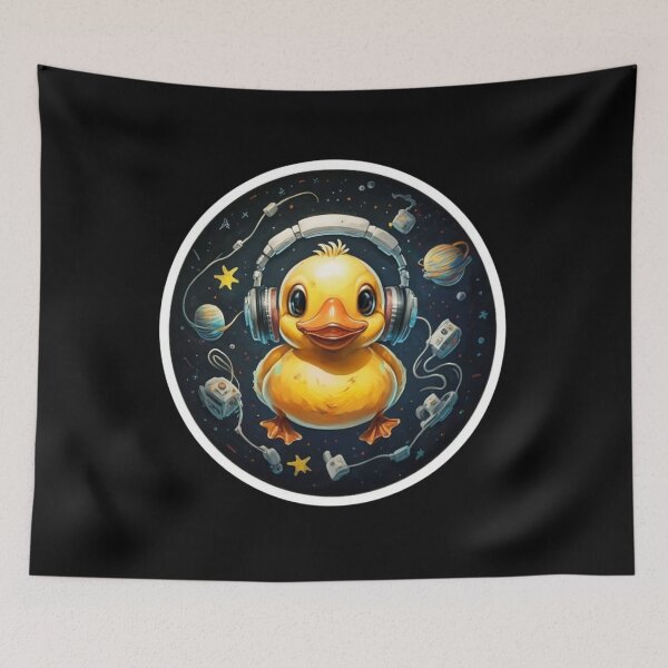Item preview, a yellow duck in space designed and sold by effateON.