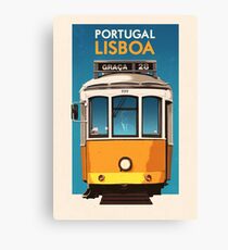 Travel Posters - Lisbon Portugal Canvas Print